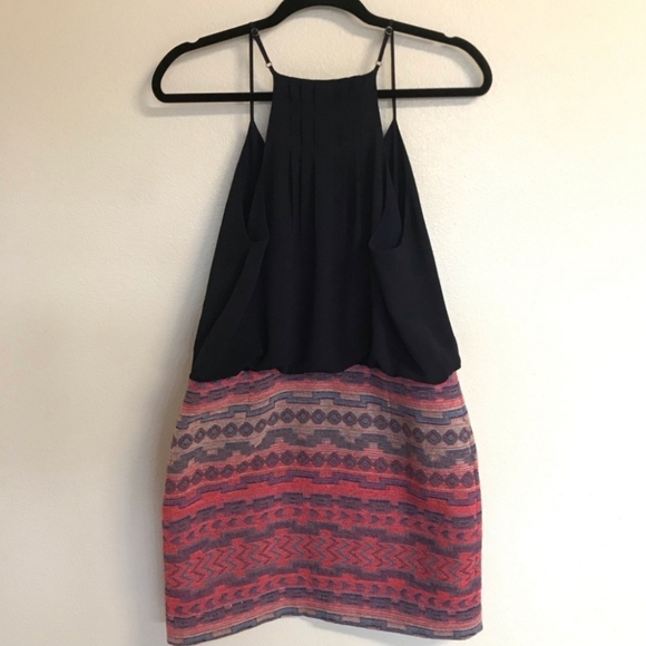 Anthropologie Greylin Soraya twofer chiffon tweed Tapestry blouson dress medium - Picture 3 of 12